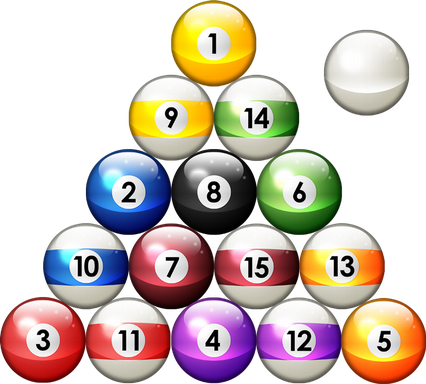 8 Ball Pool Png Transparent Image (white, black, silver)