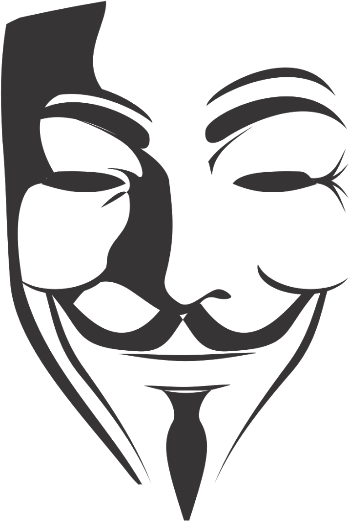 V For Vendetta Mask Png File (indigo, black)