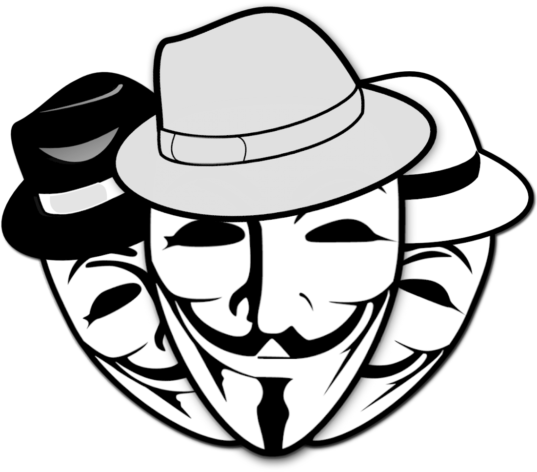 V For Vendetta Mask Png (black, lavender, white)