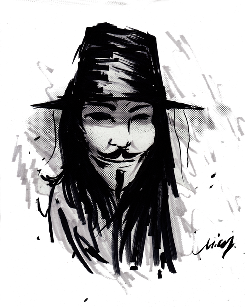 V For Vendetta Png Pic (black)