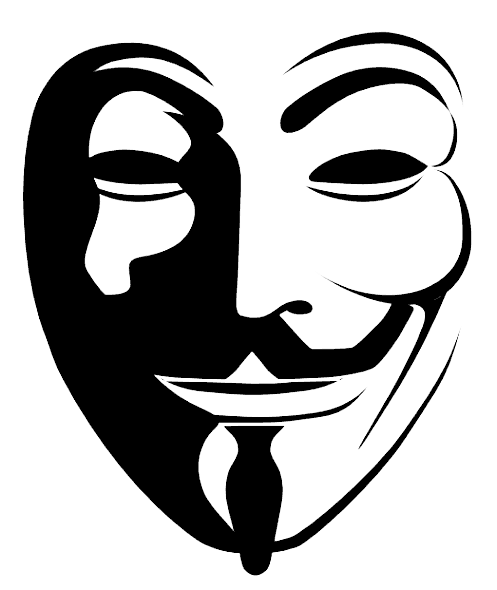 V For Vendetta Png Transparent Image (black, lavender, white)