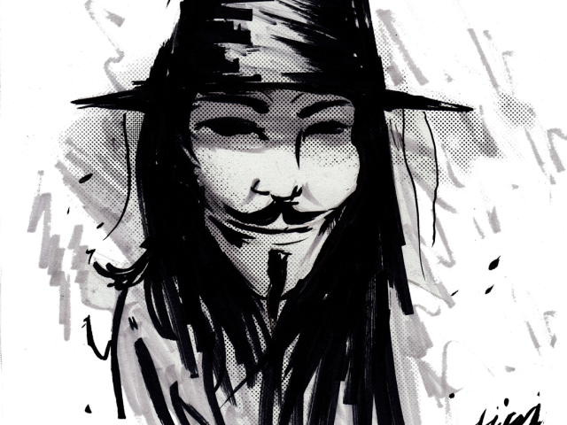 V For Vendetta Png (black)