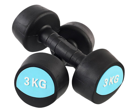 3 Kg Fitness Dumbbells Transparent Png (black)