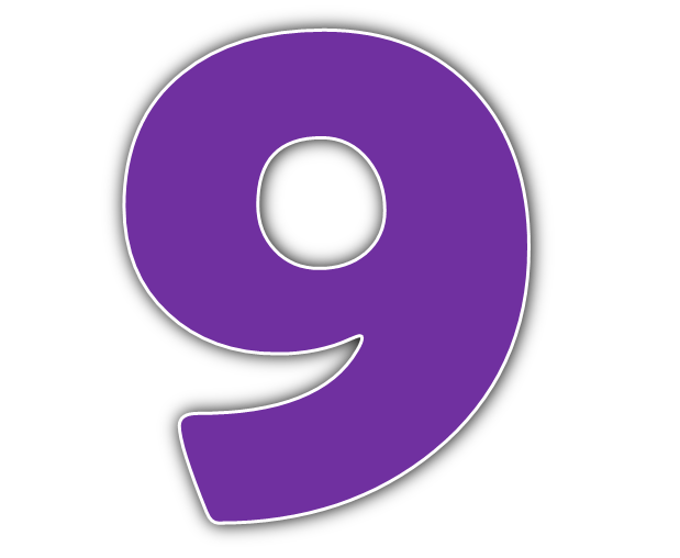 9 Letter Png Images (purple, black)