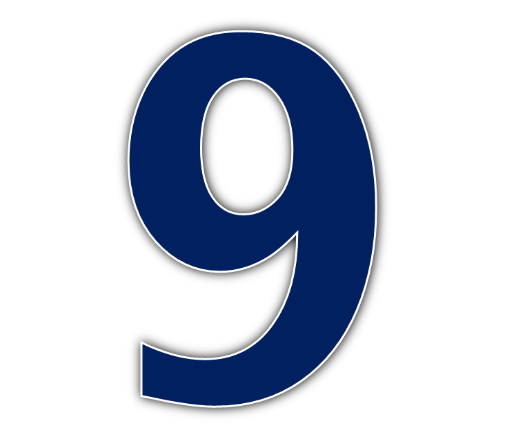 9 Letter Png Pic (black, navy)