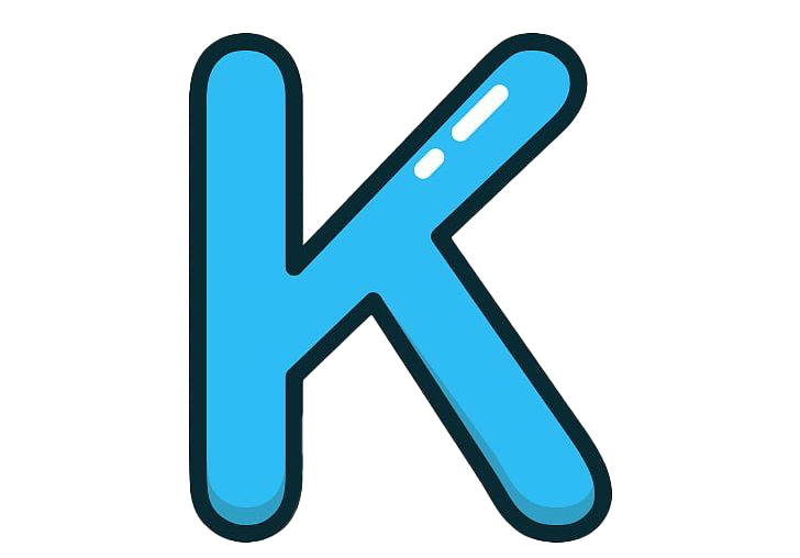 K Letter Png Clipart (greenish blue, black, teal, white)