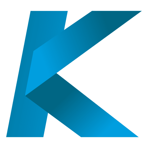 K Letter Png File (teal, gray)