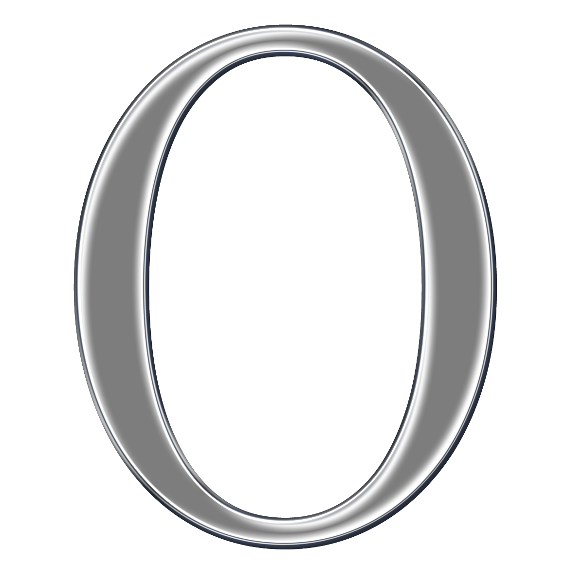 O Letter Png File Download Free (black, gray, white, silver)