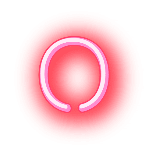 O Letter Png Picture (gray, red)