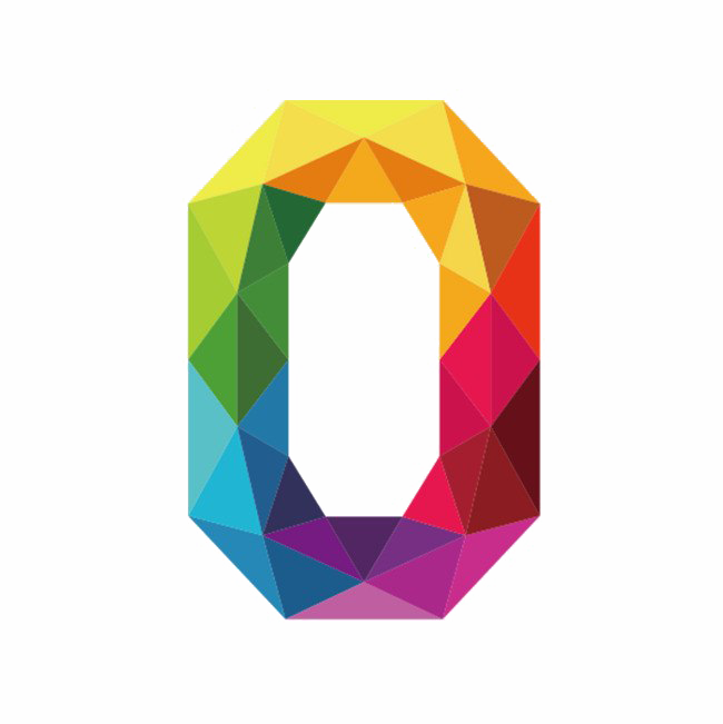 O Letter Png (gold, maroon, white, purple, red)