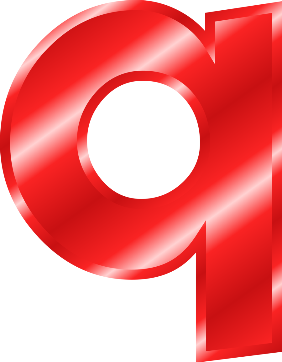 Q Letter Png Free Image (black, red)