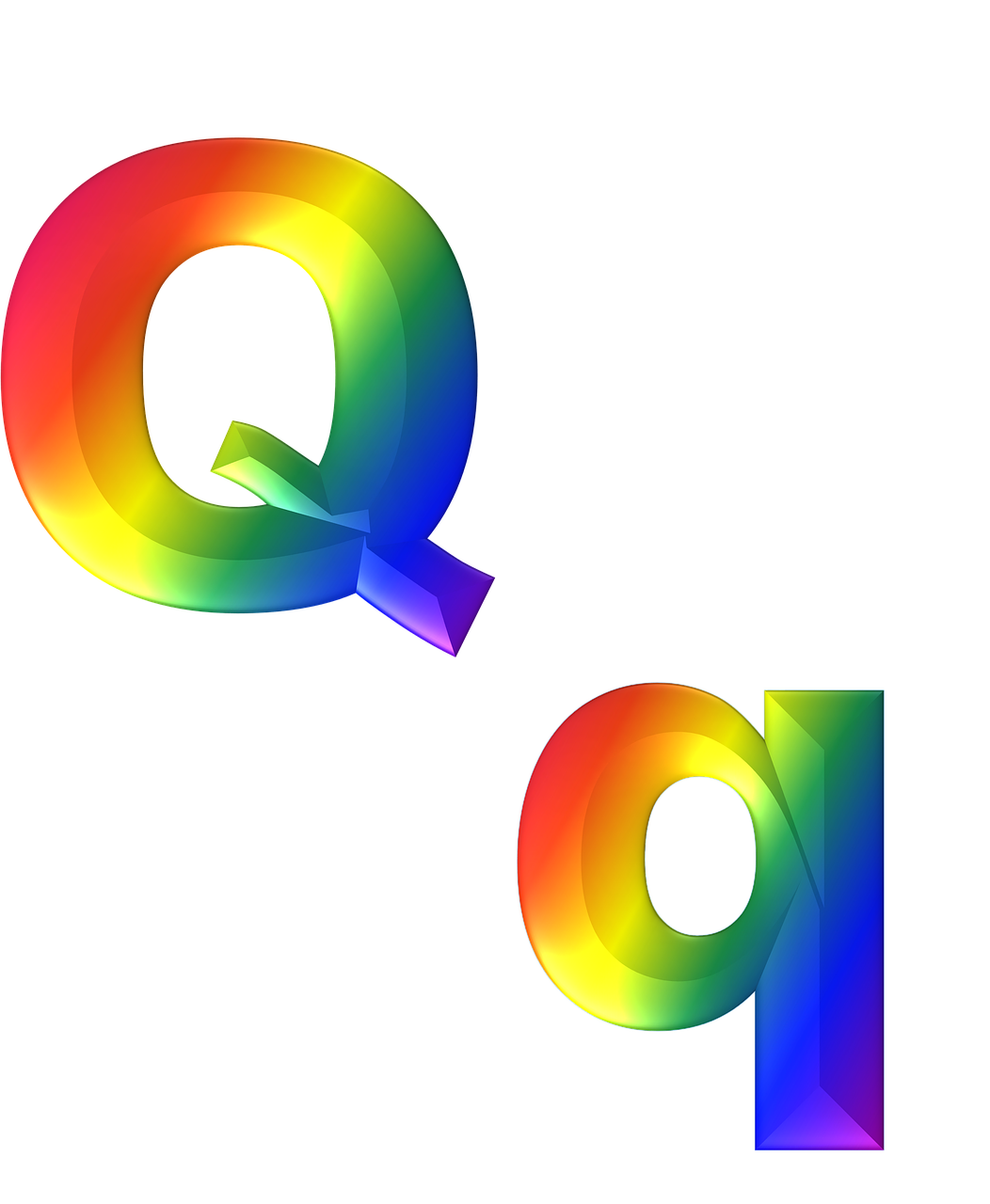 Q Letter Png High Quality Image (black, yellow)