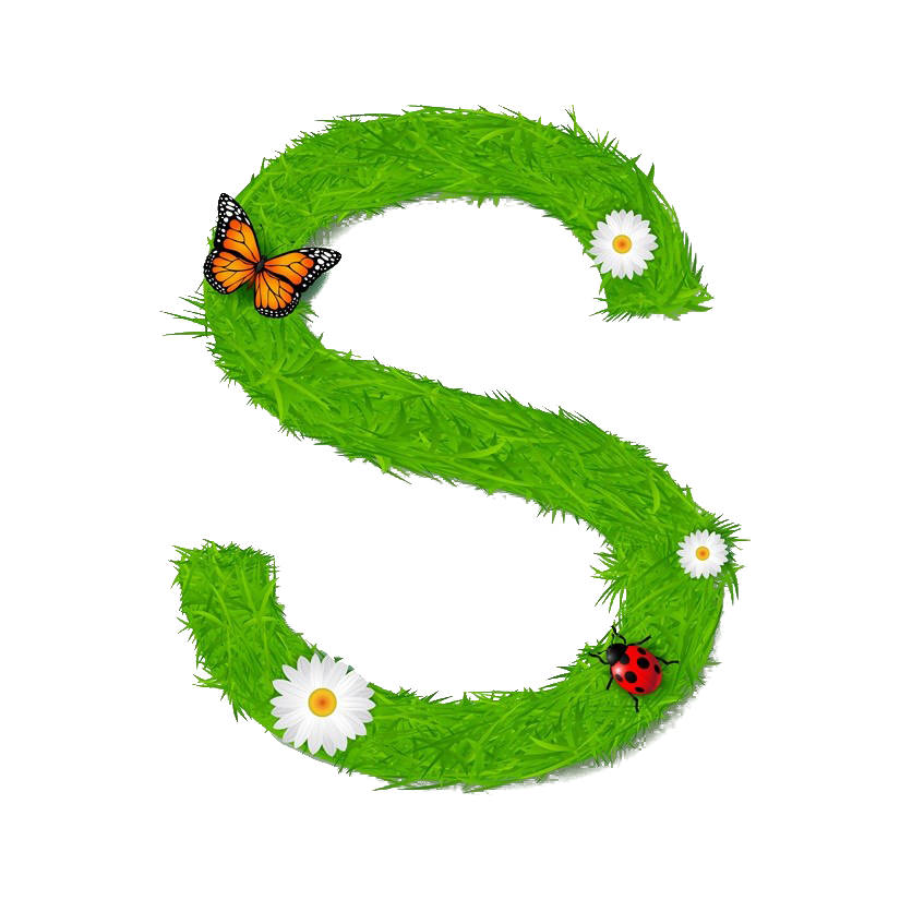 S Letter Png Image (white)