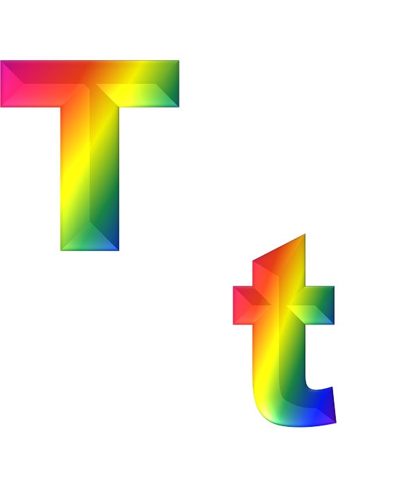 T Letter Png Image File (black, yellow)