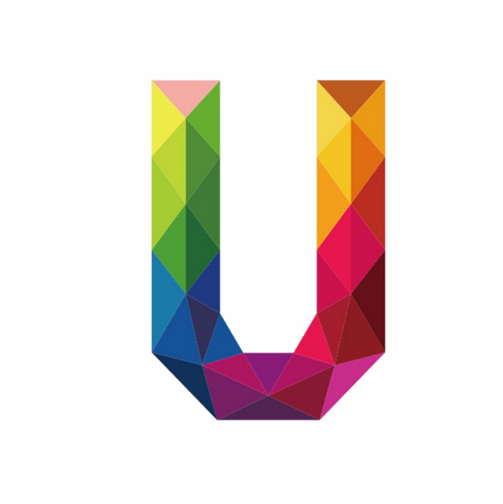 U Letter Png Free Image (teal, maroon, white, purple, red)