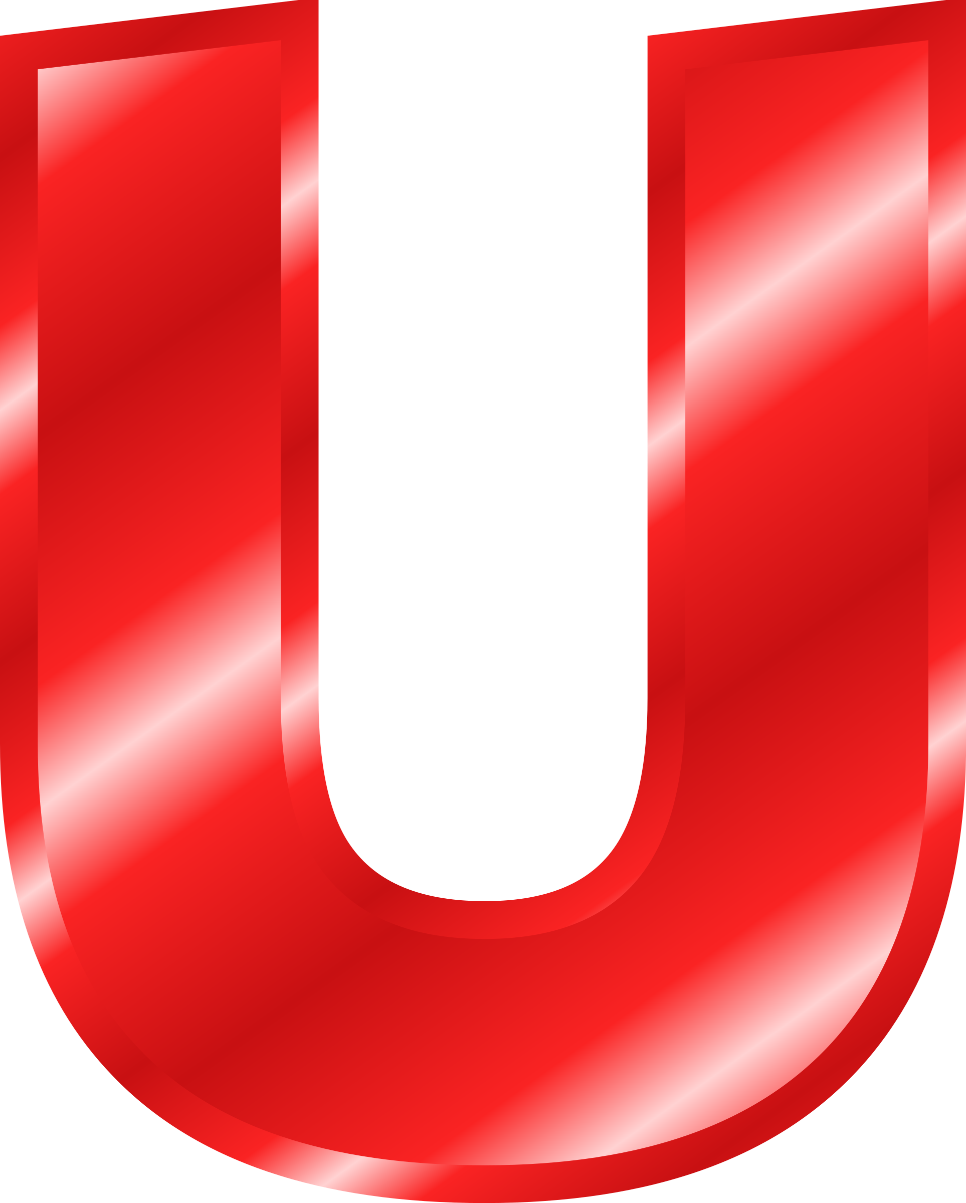 U Letter Png Picture (black, red)