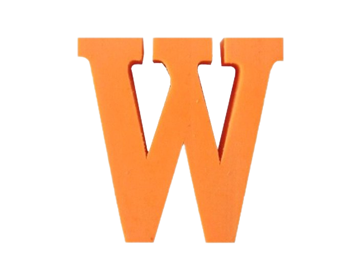 W Letter Png Free Image (chocolate, salmon, orange, white)