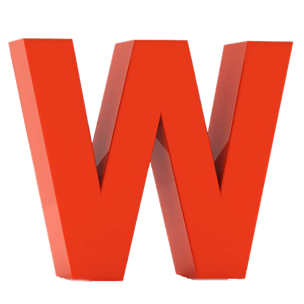 W Letter Png Image File (chocolate, white)