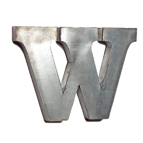 W Letter Png Picture (gray, white, silver)