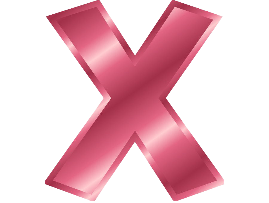 X Letter Png Download Image (purple, salmon, chocolate, white)