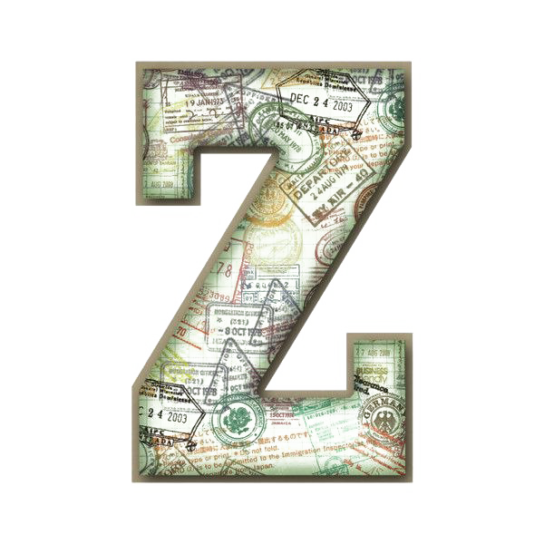 Z Letter Png File (gray, white)