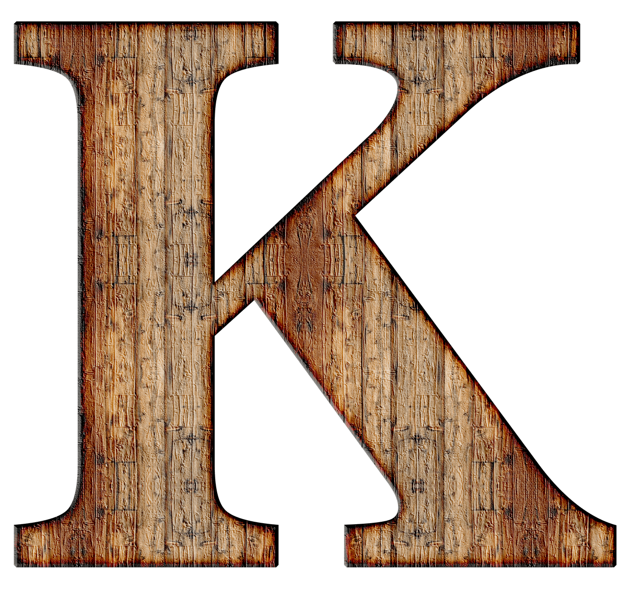 K Letter Transparent (gray)