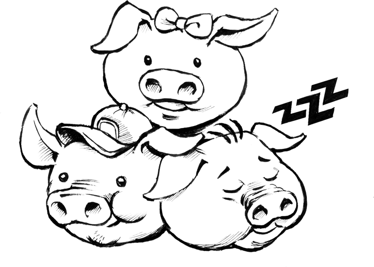 3 Little Pigs Png Clipart (white, silver, gray)