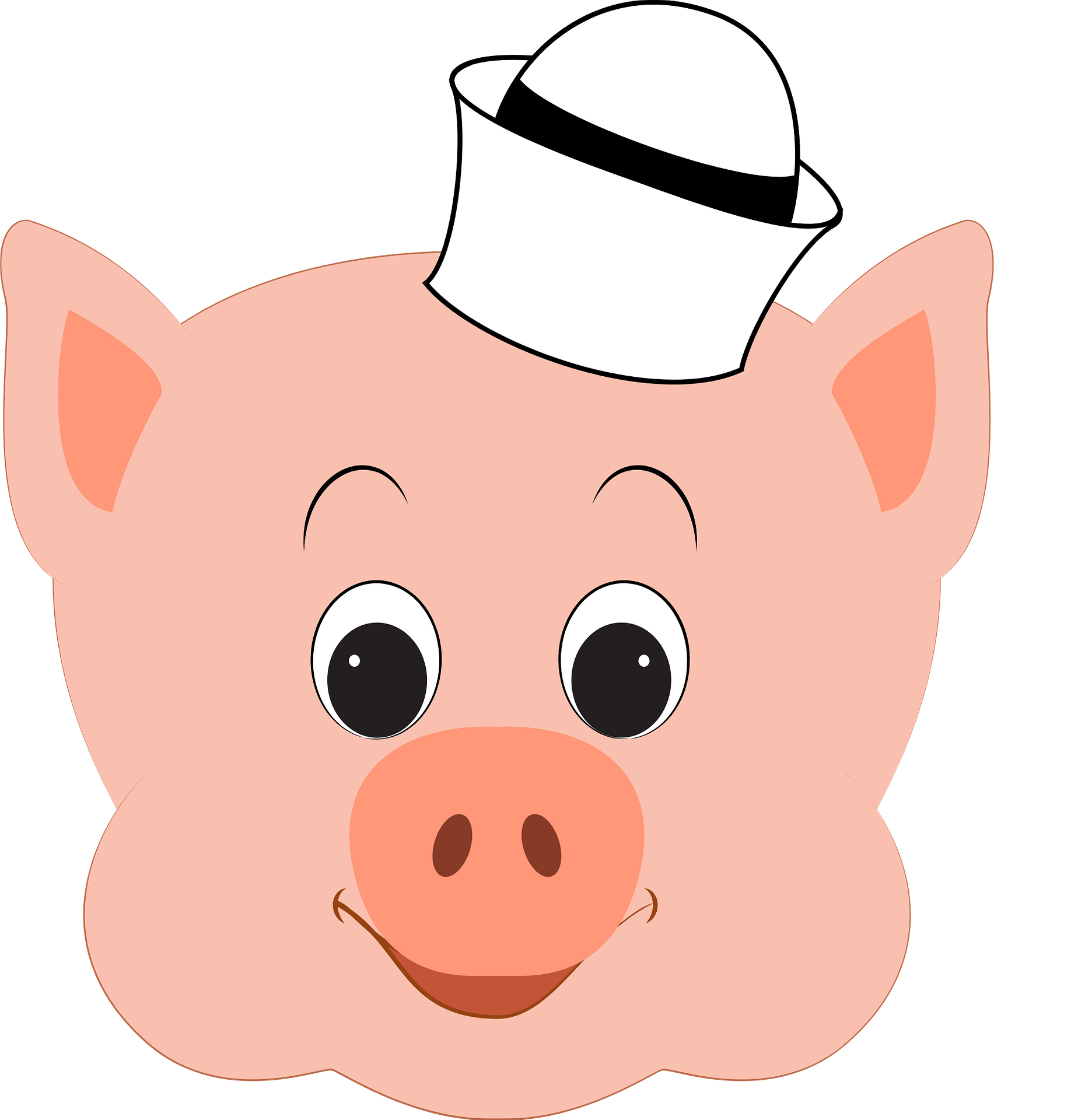 3 Little Pigs Transparent Png (white, black, pink, salmon, gray)