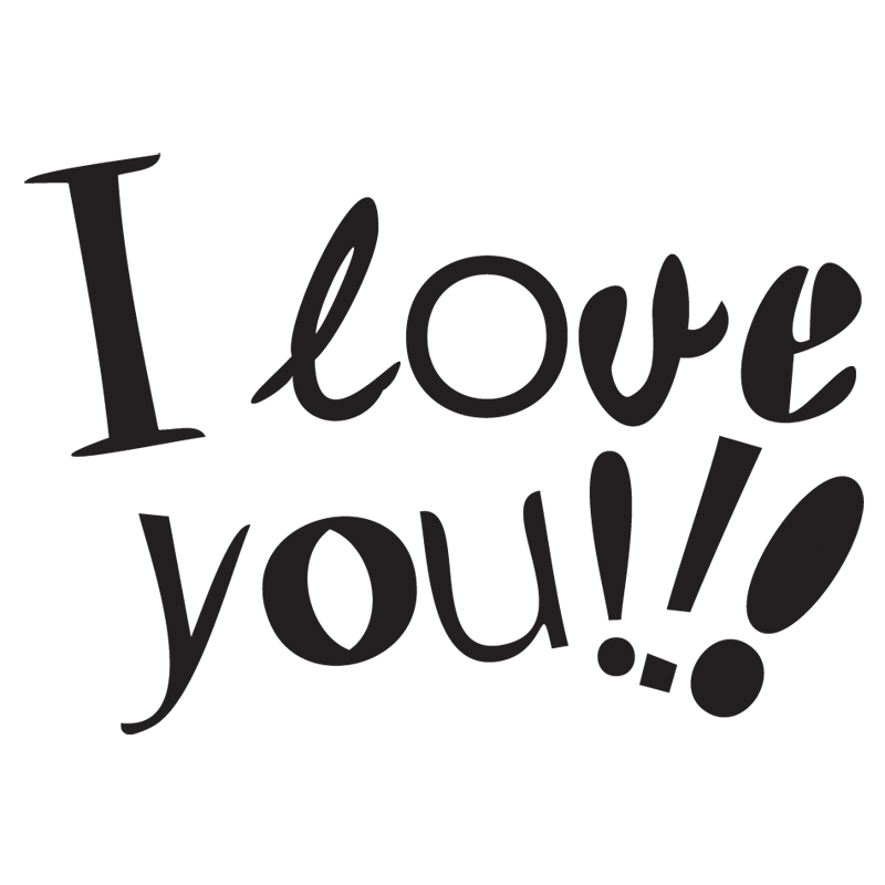 I Love You Text Png Hd (black)