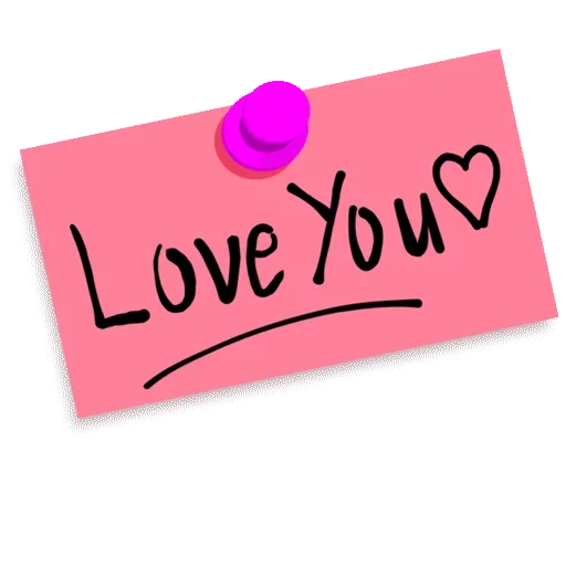 I Love You Word Png Pic (white, black, salmon)