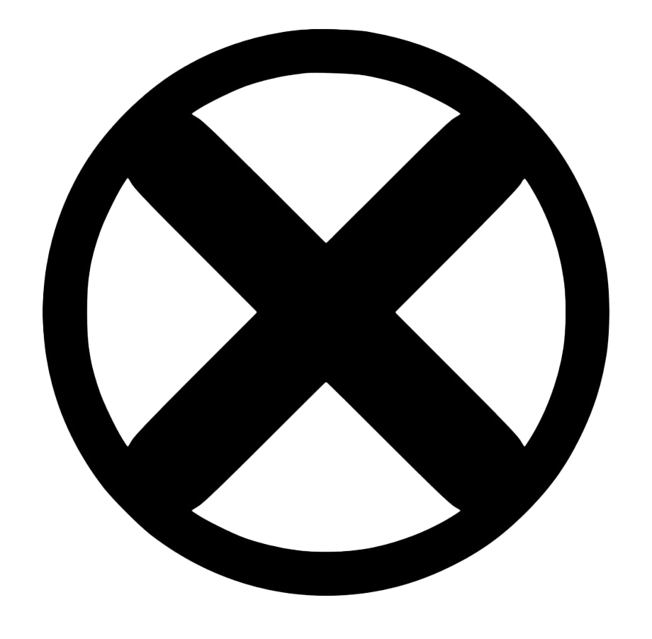 X Men Logo Png File Download Free (black, white)