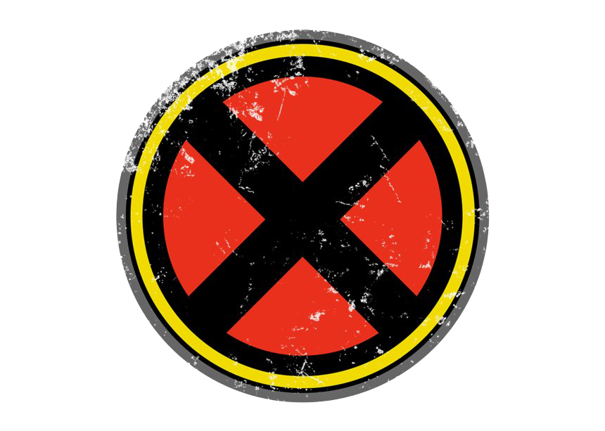 X Men Logo Png Picture (black, red, white)