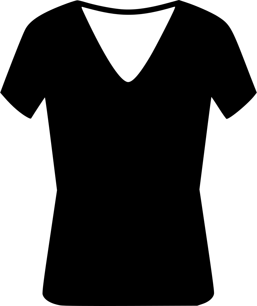 V Neck T Shirt Png Isolated File (black, silver, white)