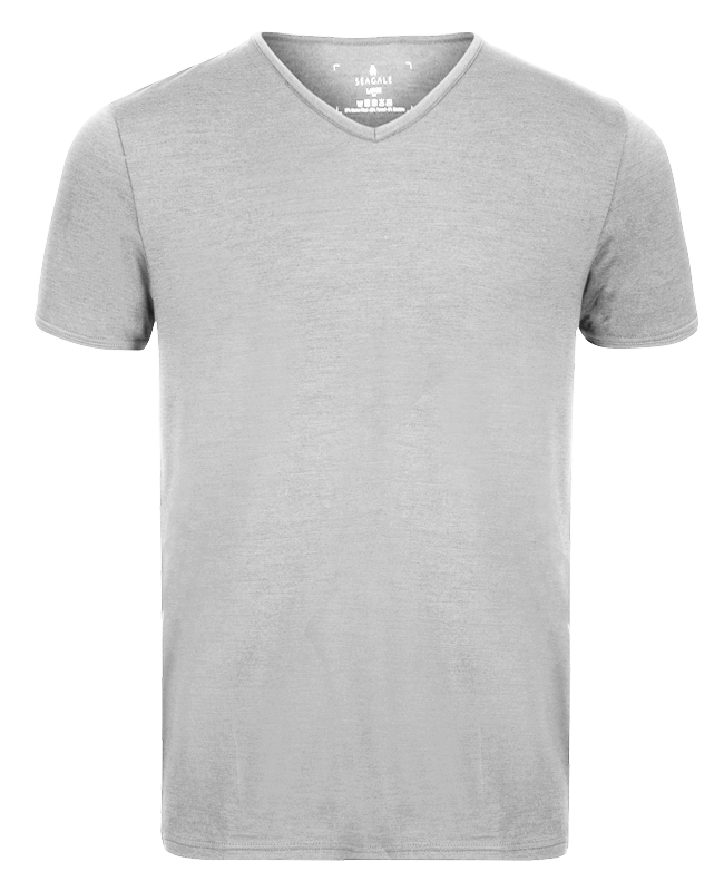 V Neck T Shirt Png (black, silver)