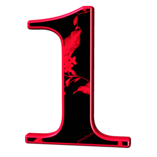 1 Number Png High Quality Image (black)