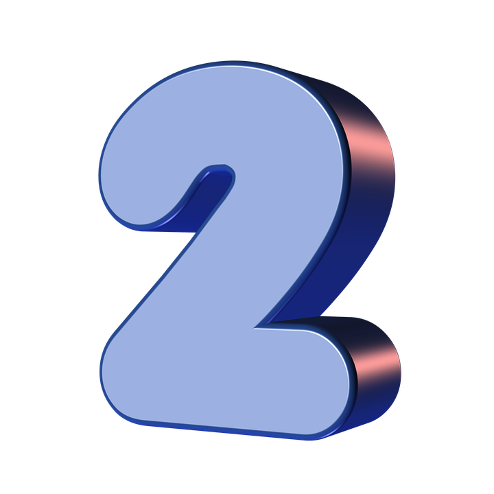 2 Number Png Download Image (black, navy, silver)