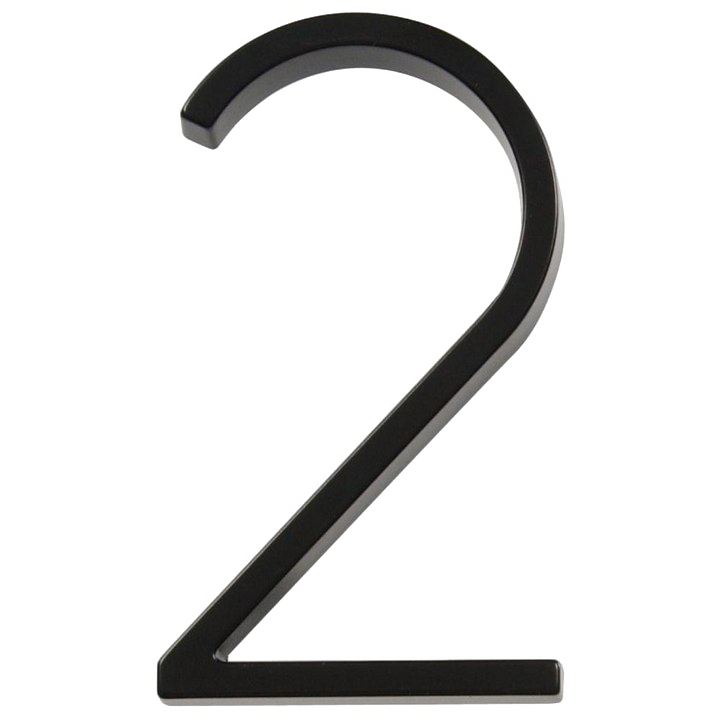 2 Number Png Photo (black, white)