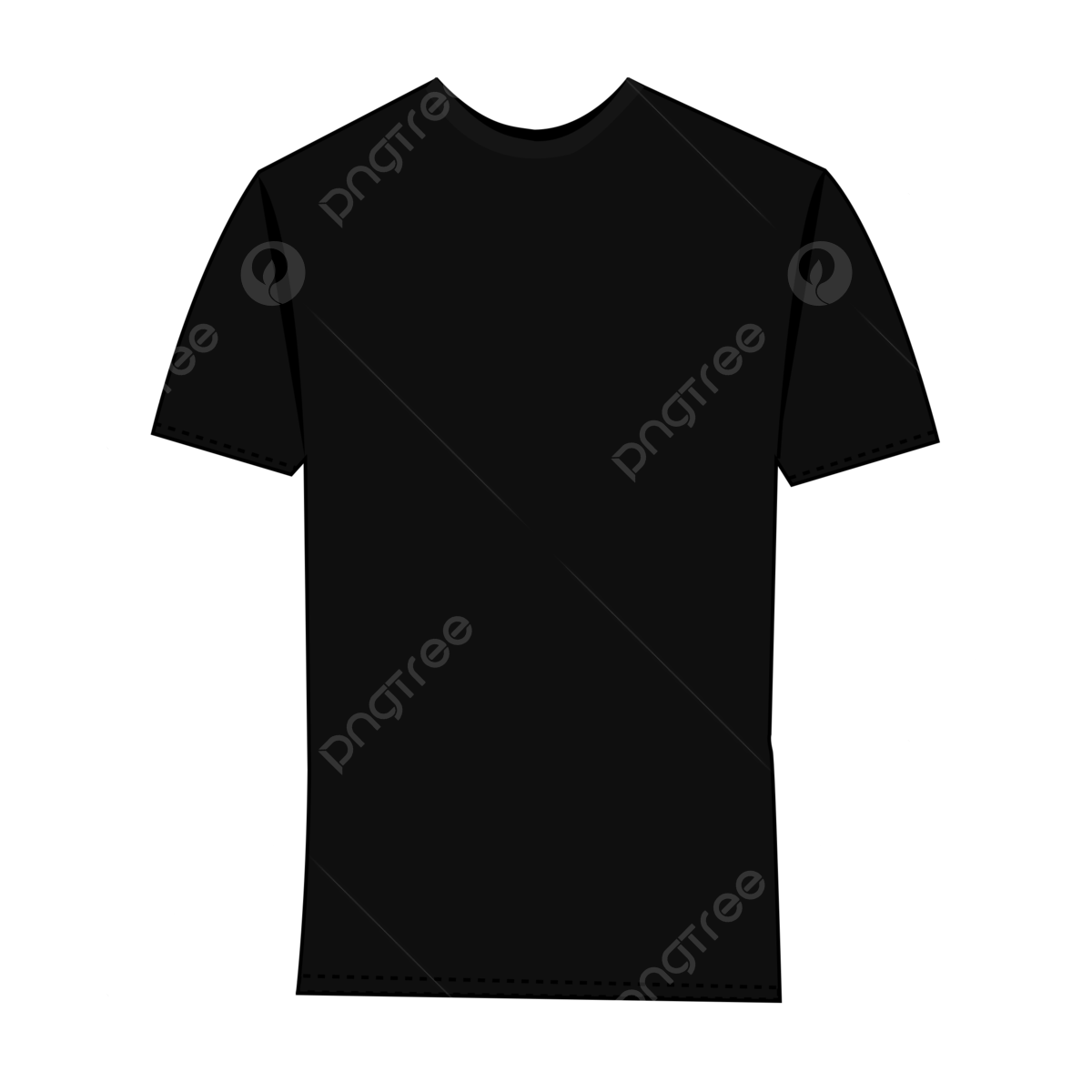 T Shirt Black Png File (black)