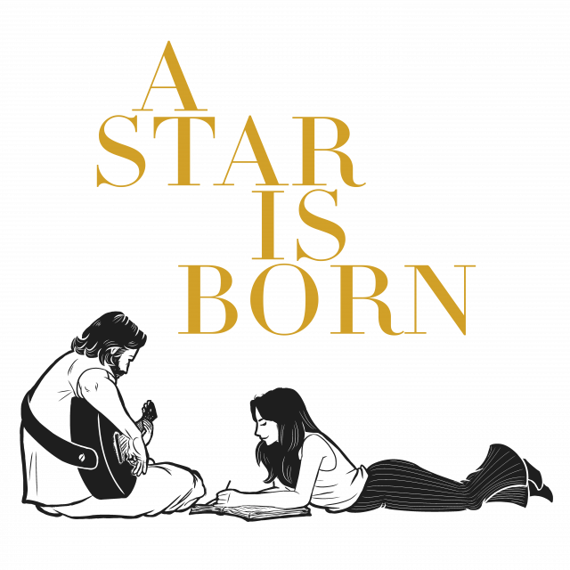 A Star Is Born Png File (black)