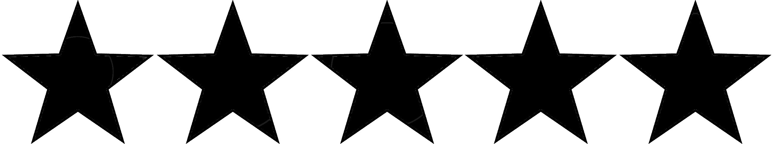 5 Stars Png Isolated Hd (black)