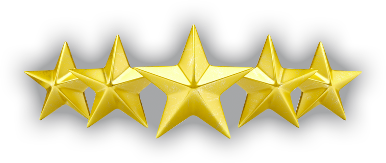 5 Stars Png Isolated Image (black)