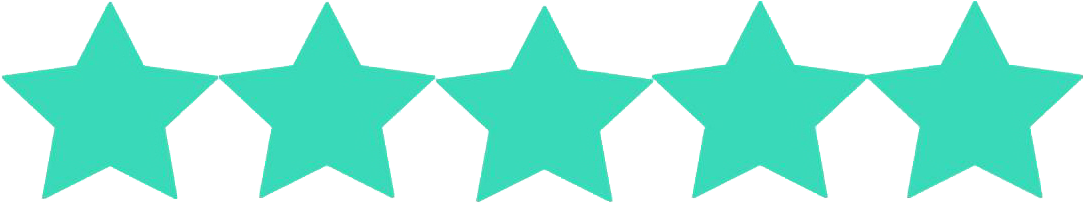 5 Stars Png Photos (greenish blue, black)