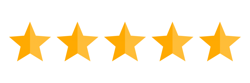 5 Stars Png Transparent (white, orange)