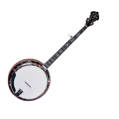 5 Stringed Banjo Instrument Png (lavender, gray)