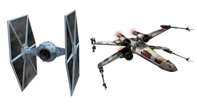 X Wing Starfighter Png Image (black)