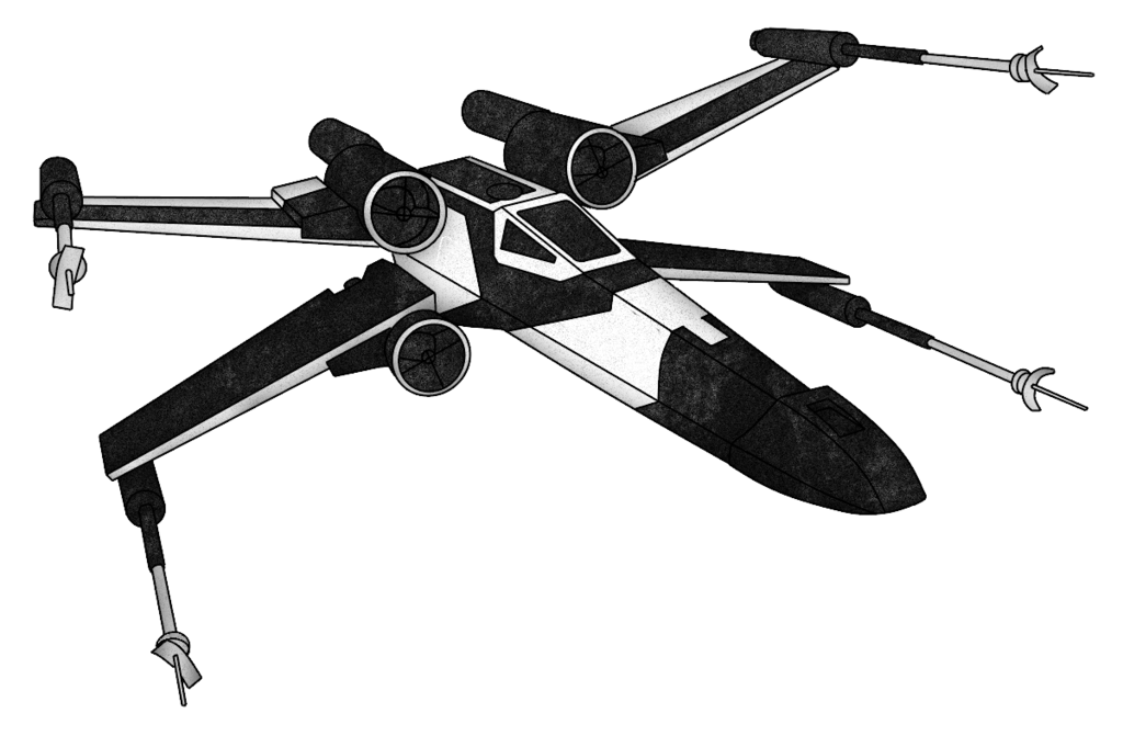 X Wing Starfighter Png Picture (black)