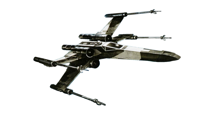 X Wing Starfighter Png Transparent Image (black)