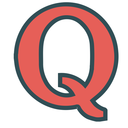 Q Letter Single Brand Social Media Icon Free Nobackground Png Icon Download (teal, salmon, black)