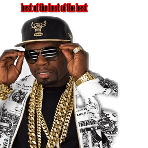 50 Cent Rapper Png Clipart (white, black, gray)