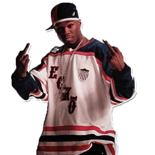 50 Cent Rapper Png File (black, gray)